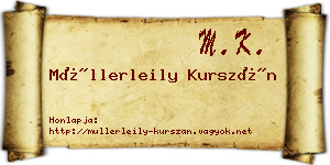 Müllerleily Kurszán névjegykártya